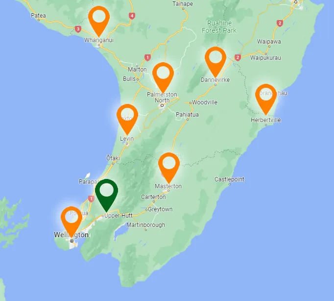 Map of our working area